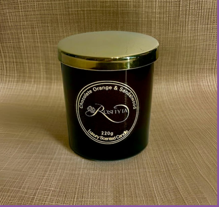 Chocolate Orange & Sandalwood Scented Candle