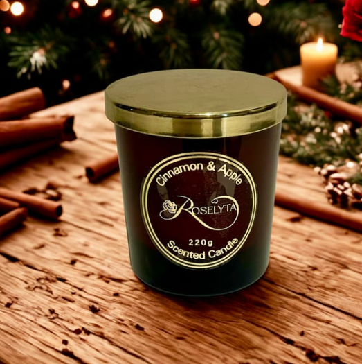 Cinnamon and apple Scented Candle